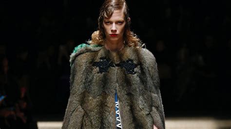 prada stops with fur|Prada Joins Fashion’s Anti.